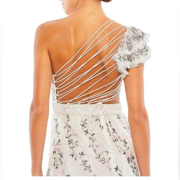 MAC DUGGAL One-Shoulder Embroidered Maxi Dress We Select Dresses - Picture 2 of 16